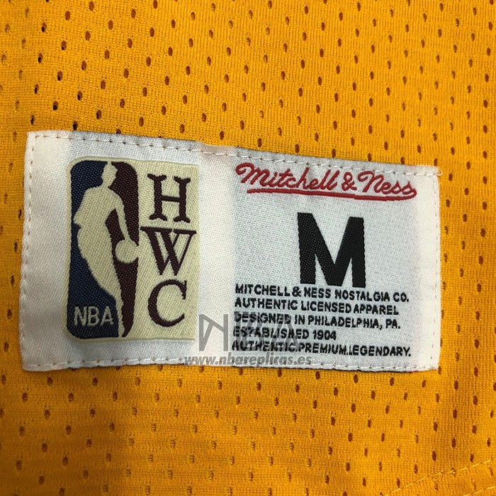 Camiseta Manga Corta Los Angeles Lakers Shaquille O'Neal NO 34 Amarillo